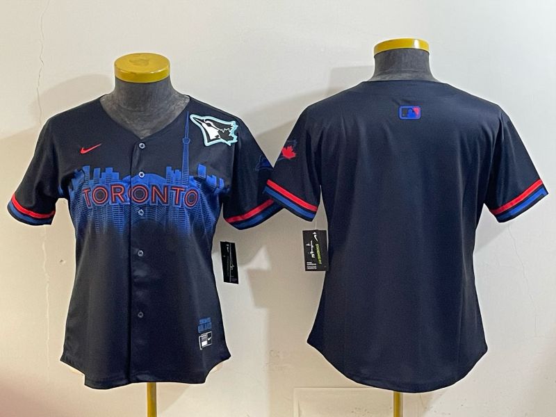Women 2025 Toronto Blue Jays Blank black Joint Name Nike MLB Jersey style 003